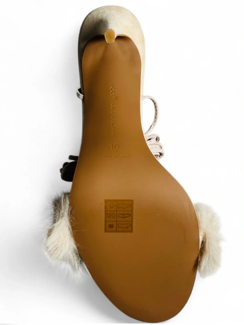 🆕👡 Fluff Wrap Lace Up High Heel Sandal Good American size 10 NWT - Picture 12 of 14